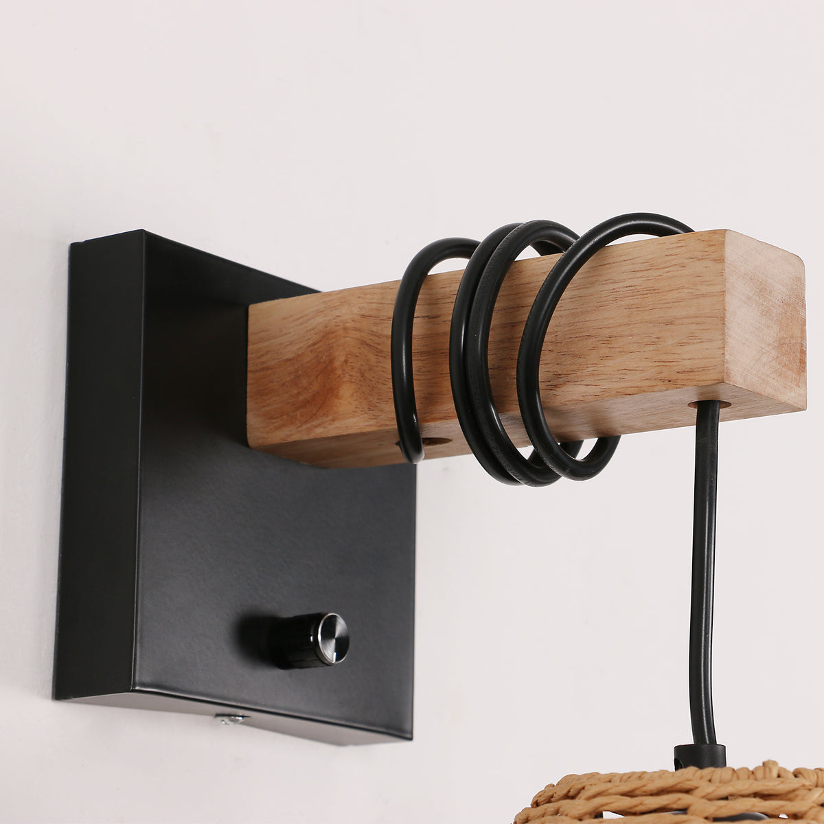 Wall Light - Black Metal Frame