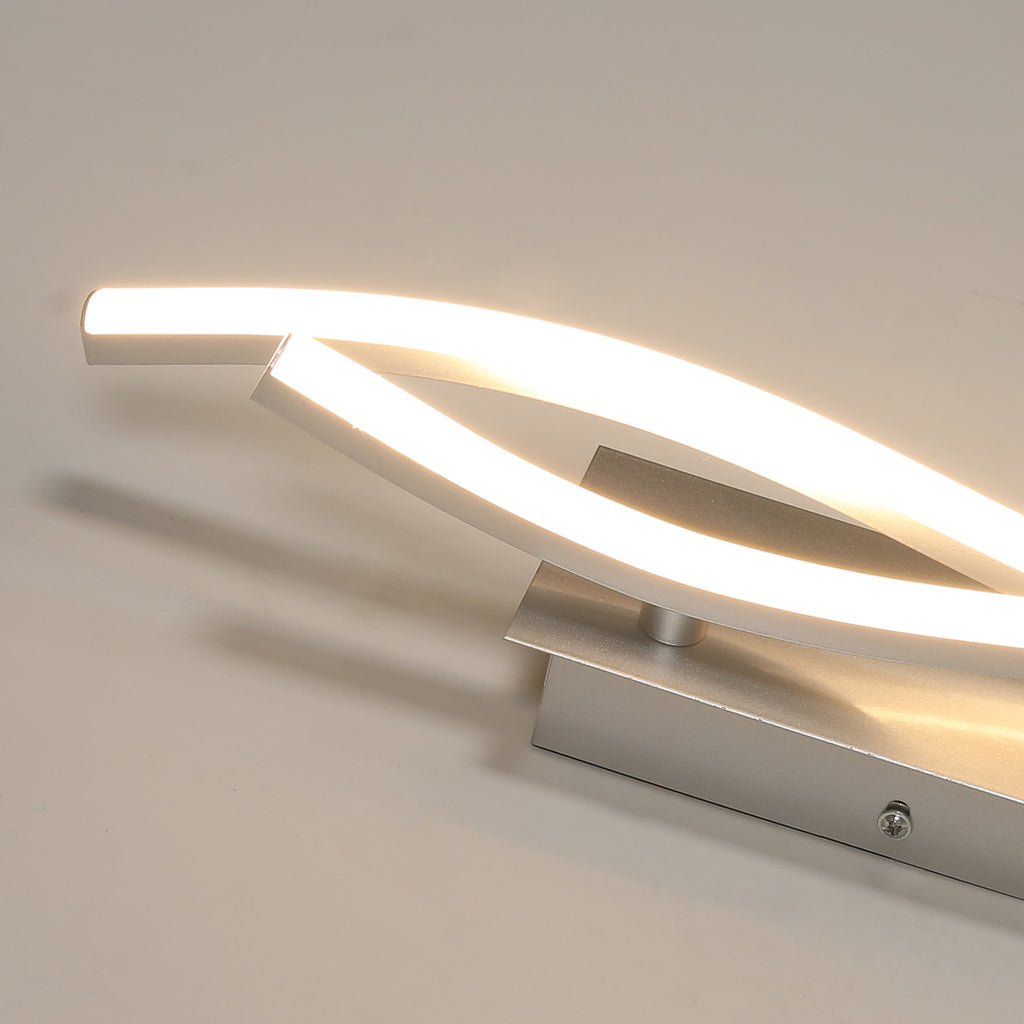 Wall Light - Silver Aluminium Frame, Warm Light