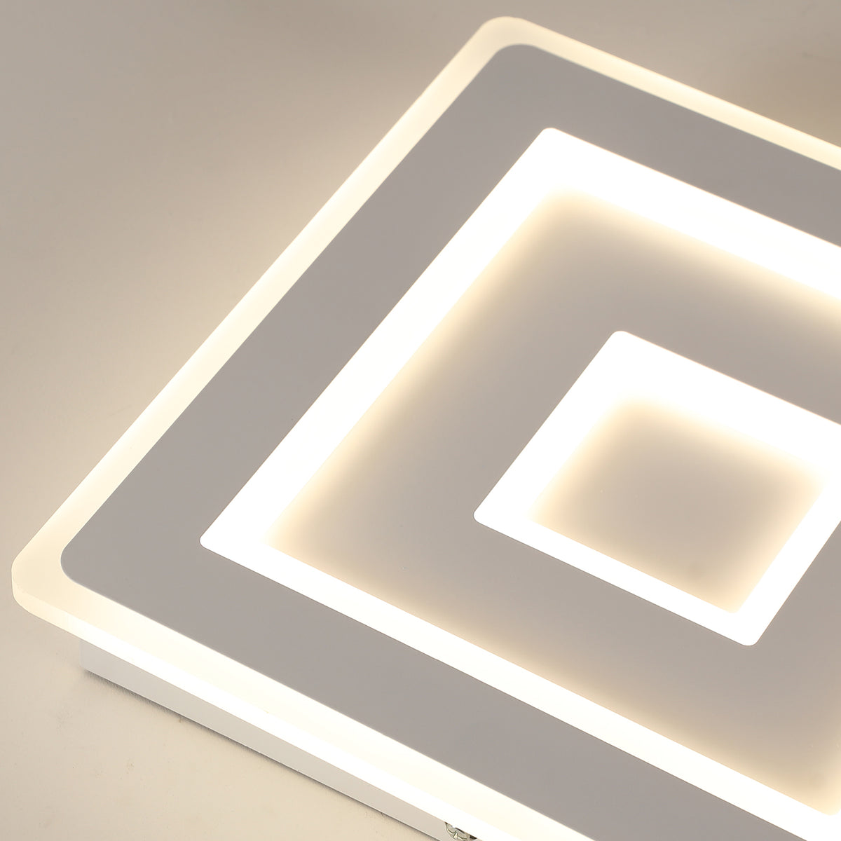 Ceiling Light - White Acrylic Frame, Natural Light