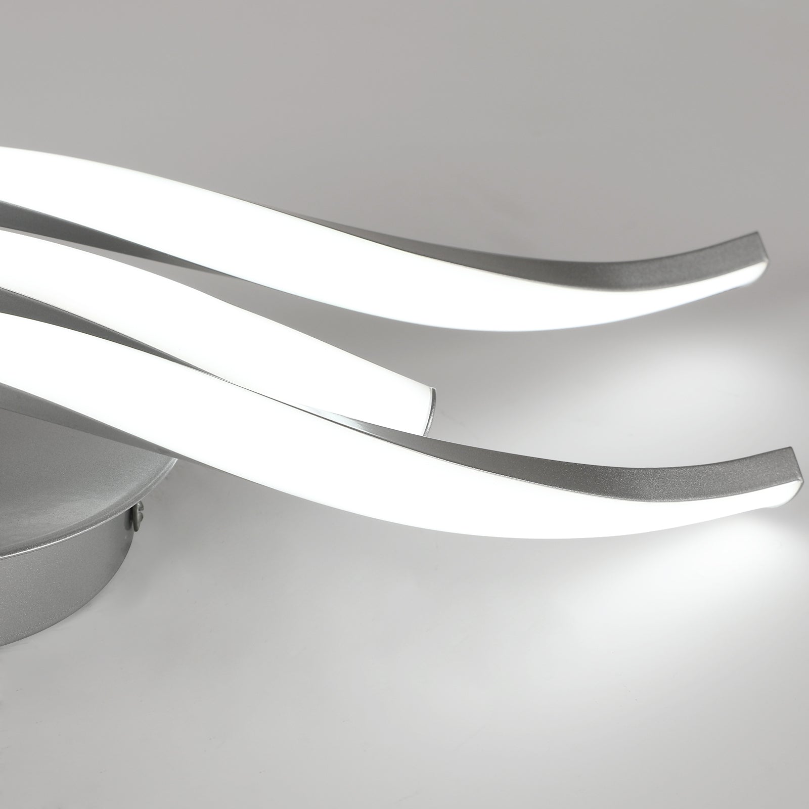 Ceiling Light - Silver Aluminium Frame, White Light