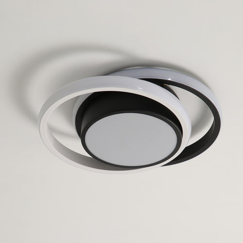 Deckenleuchte – Schwarz-weißer Aluminiumrahmen, Warmlicht