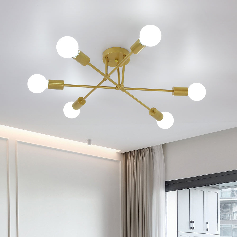 Ceiling Light - Gold Metal Frame