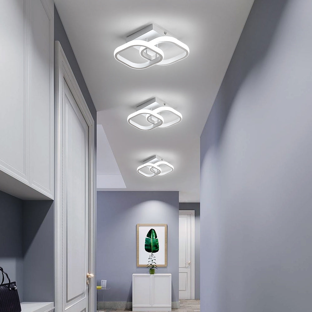 Ceiling Light - White Aluminium Frame, White Light