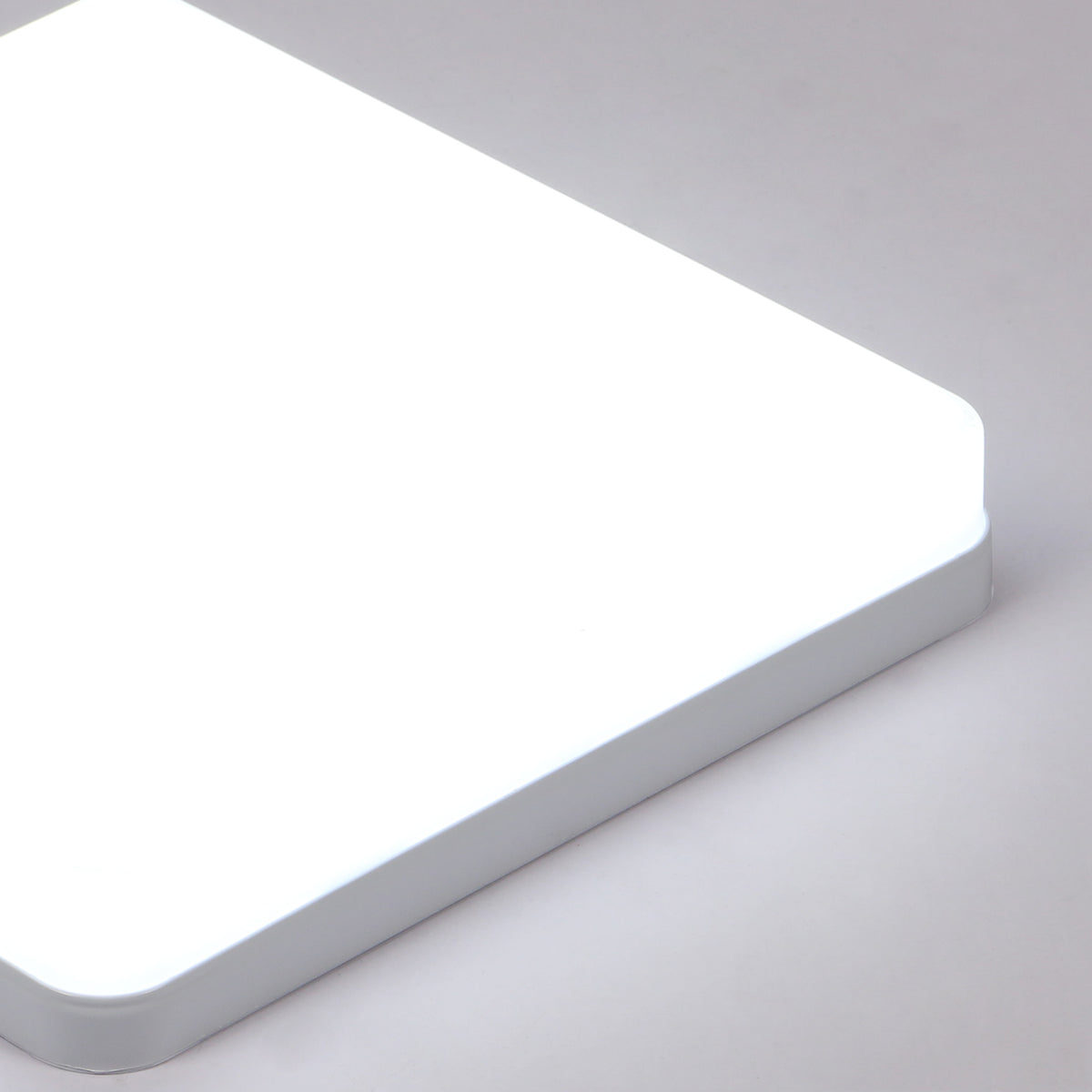 Ceiling Light - White Plastic Frame, White Light