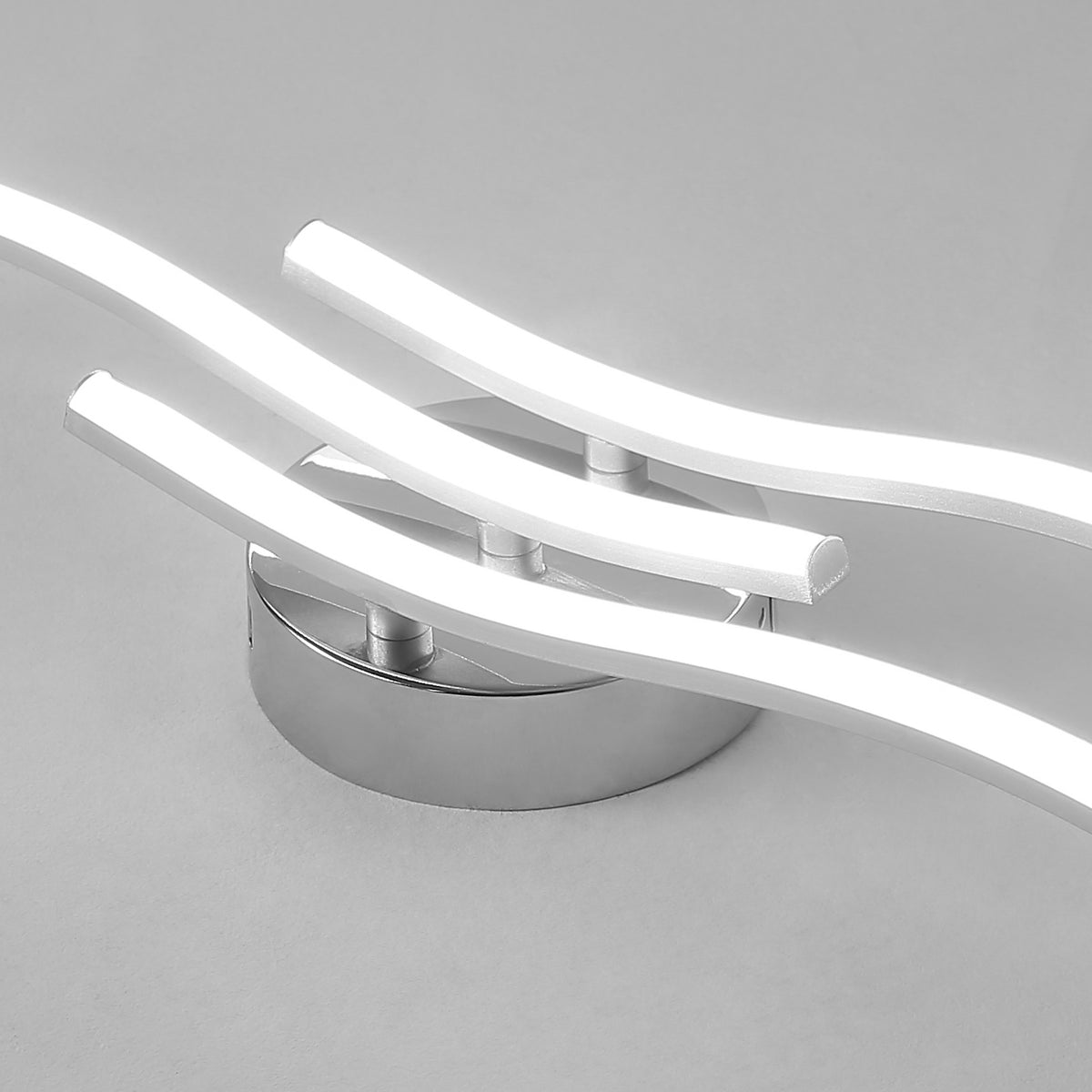 Ceiling Light - Silver Aluminium Frame, White Light