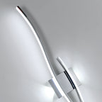 Wandleuchte - Rahmen aus verchromtem Aluminium, weißes Licht