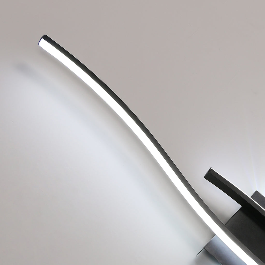 Wall Light - Black Aluminium Frame, White Light