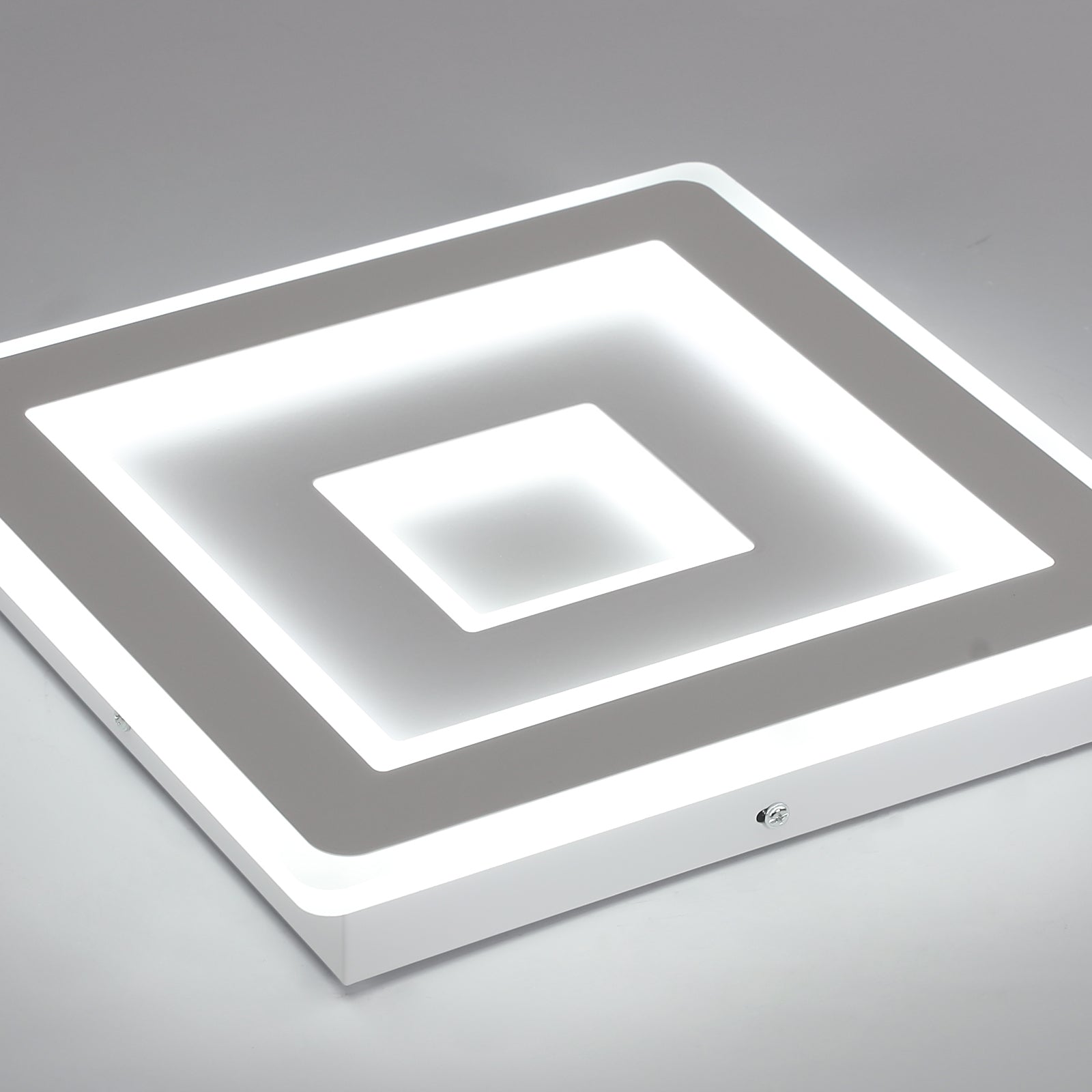 Deckenleuchte - Rahmen aus weißem Acryl, weißes Licht