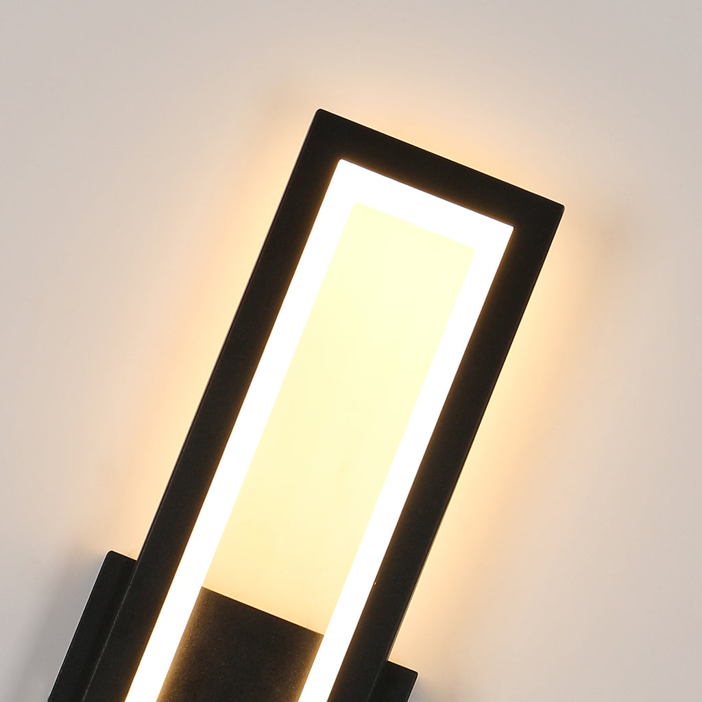 Wall Light - Black Acrylic Frame, Warm Light