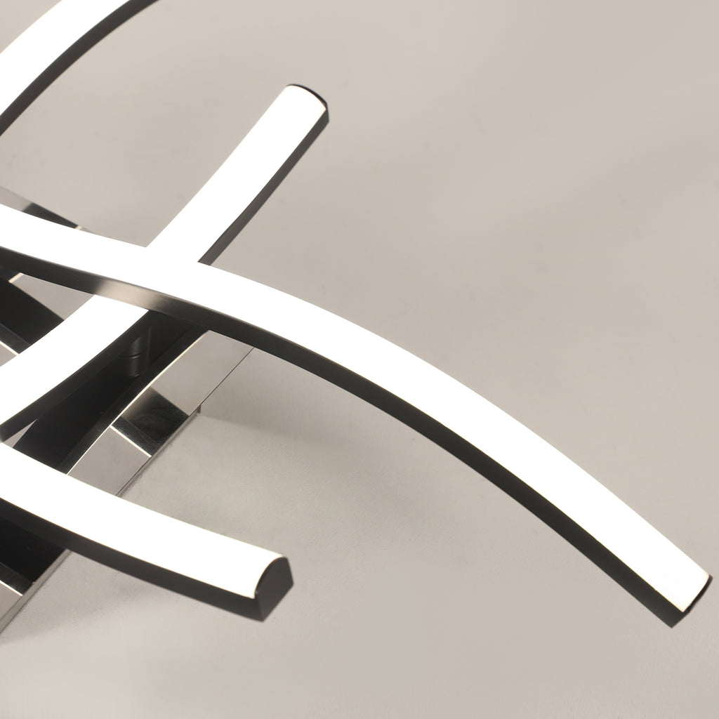 Ceiling Light - Black Aluminium Frame, Warm Light