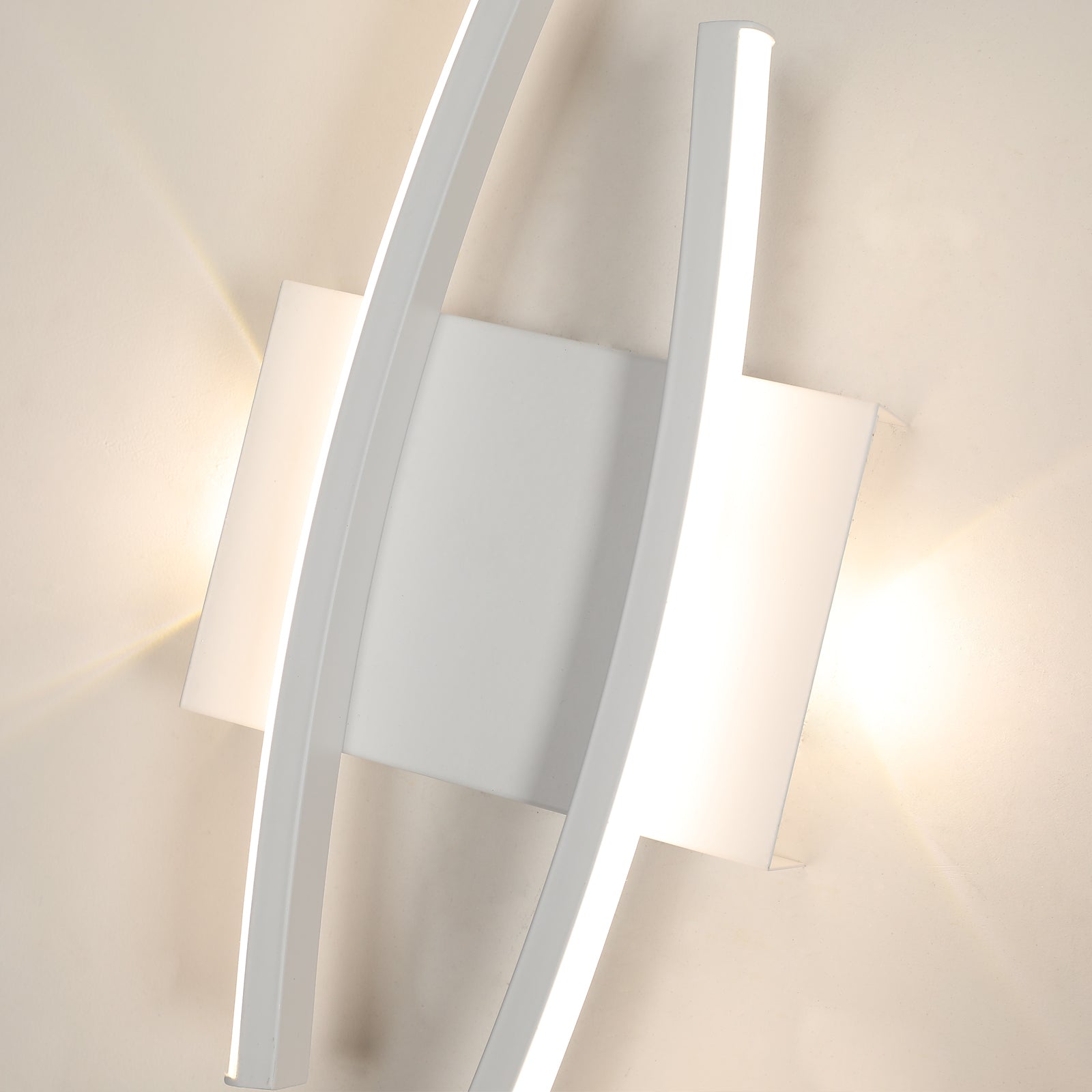 Wandleuchte - Weißer Aluminiumrahmen, Naturlicht