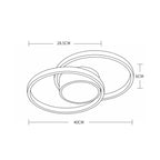 Ceiling Light - Black & White Metal Frame, White Light
