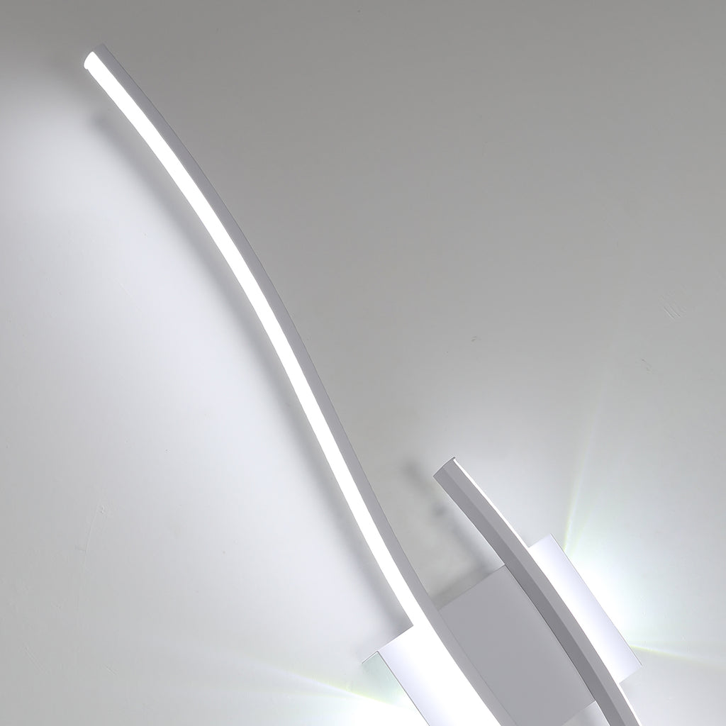 Wall Light - White Aluminium Frame, White Light