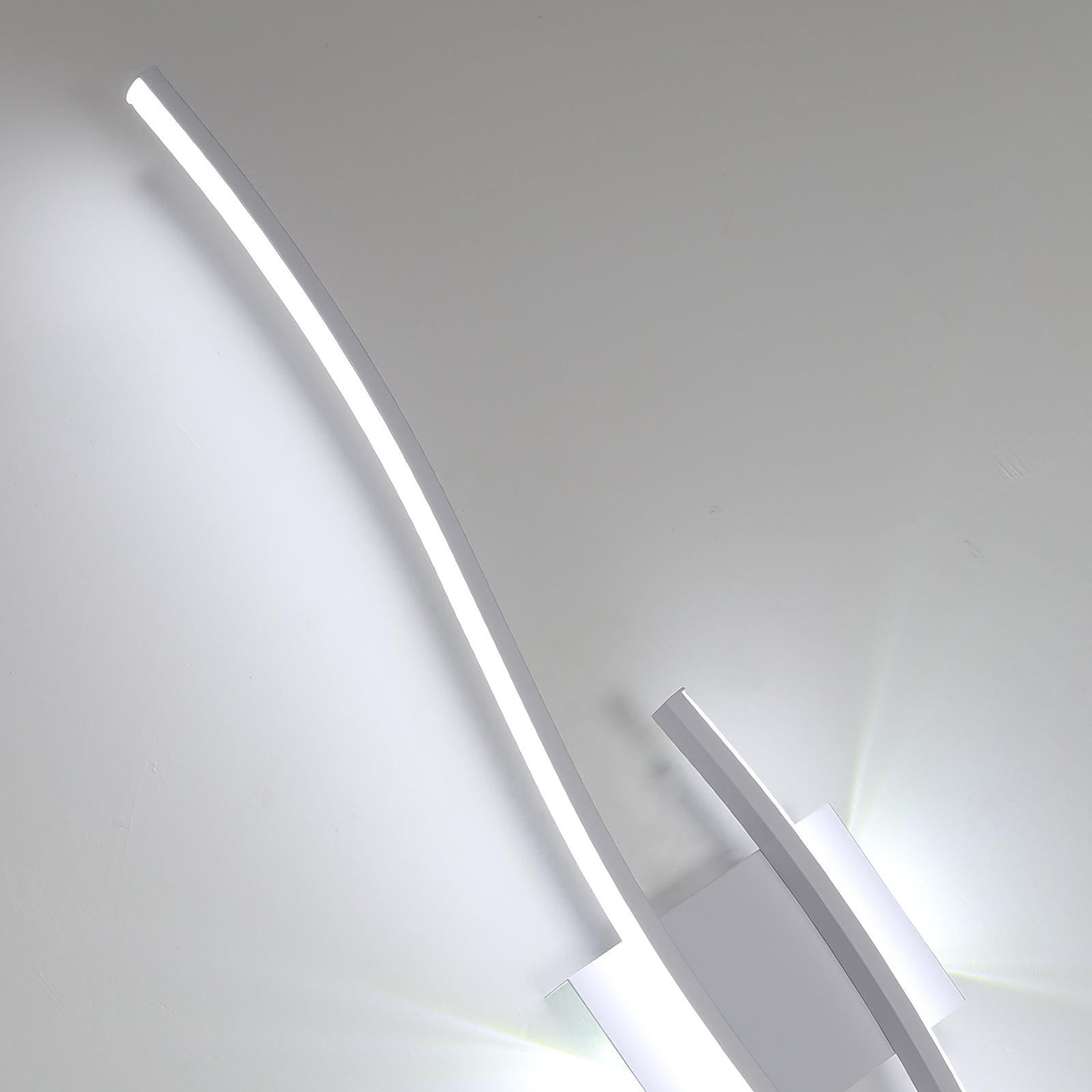 Wall Light - White Aluminium Frame, White Light