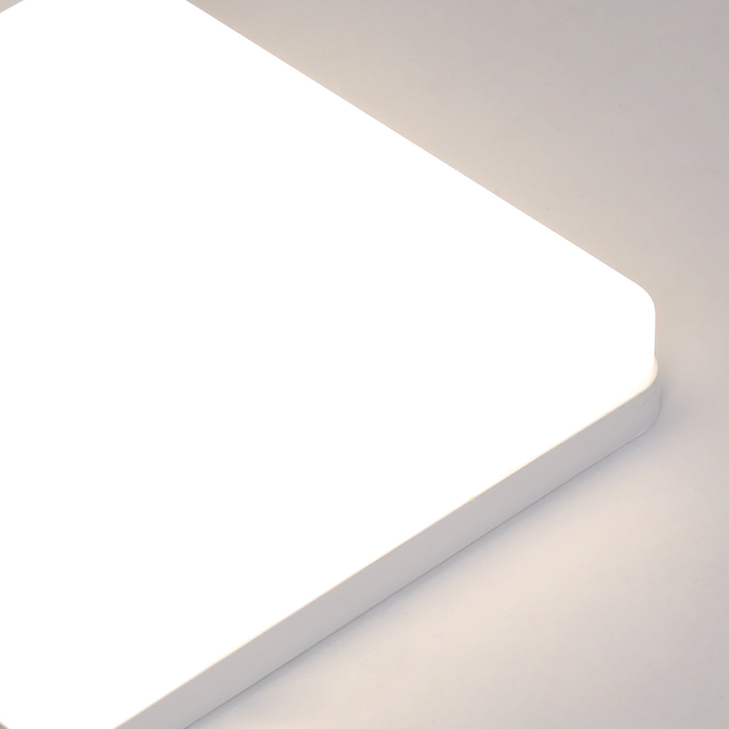 Ceiling Light - White Plastic Frame, Natural Light