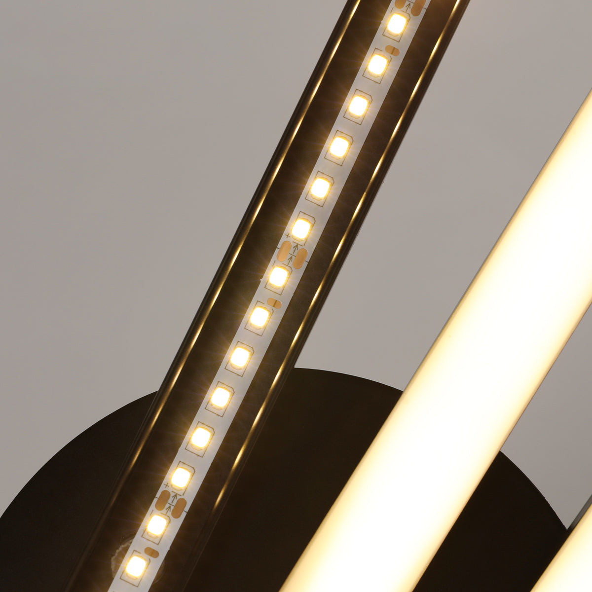 Ceiling Light - Black Aluminium Frame, Warm Light