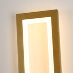 Wandleuchte – Goldener Acrylrahmen, Warmweißes Licht