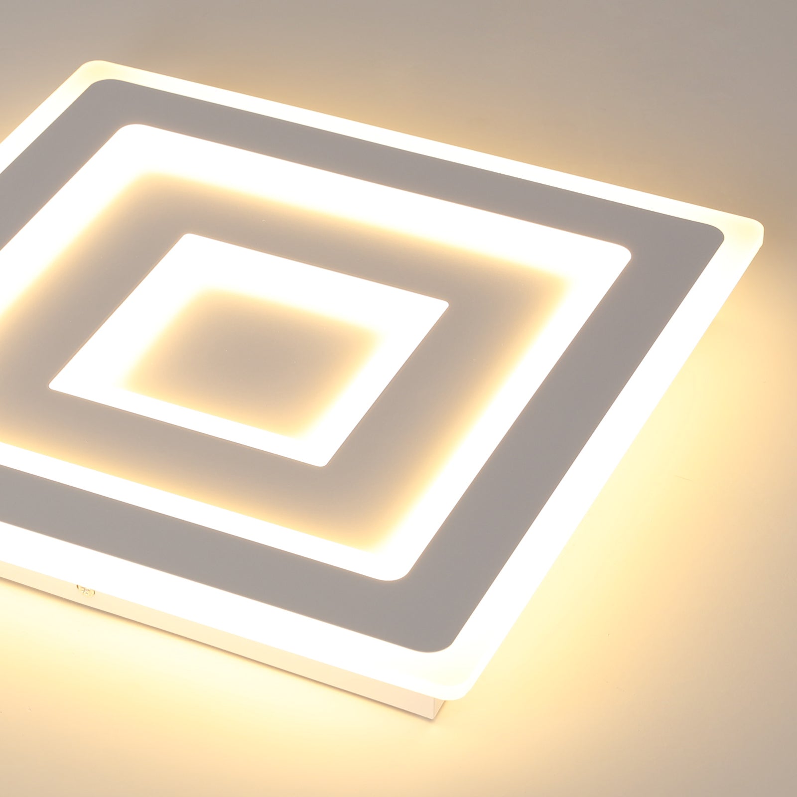 Ceiling Light - White Acrylic Frame, Tunable and Dimmable