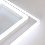 Ceiling Light - White Acrylic Frame, White Light