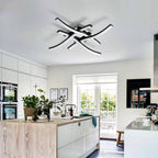 Ceiling Light - Black Aluminium Frame, White Light