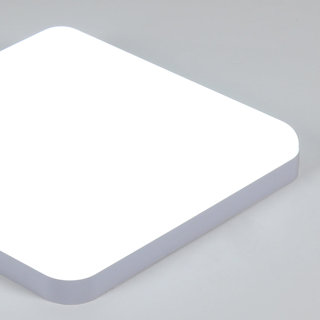 Ceiling Light - White Plastic Frame, White Light