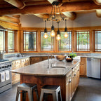 Chandeliers - Wood Metal Frame
