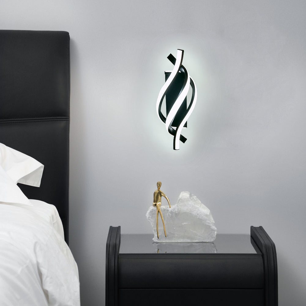 Wall Light - Black Aluminium Frame, White Light