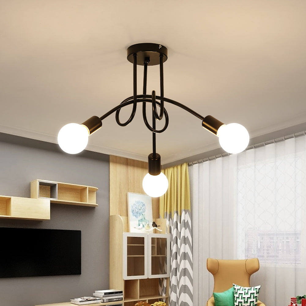 Ceiling Light - Black Metal Frame