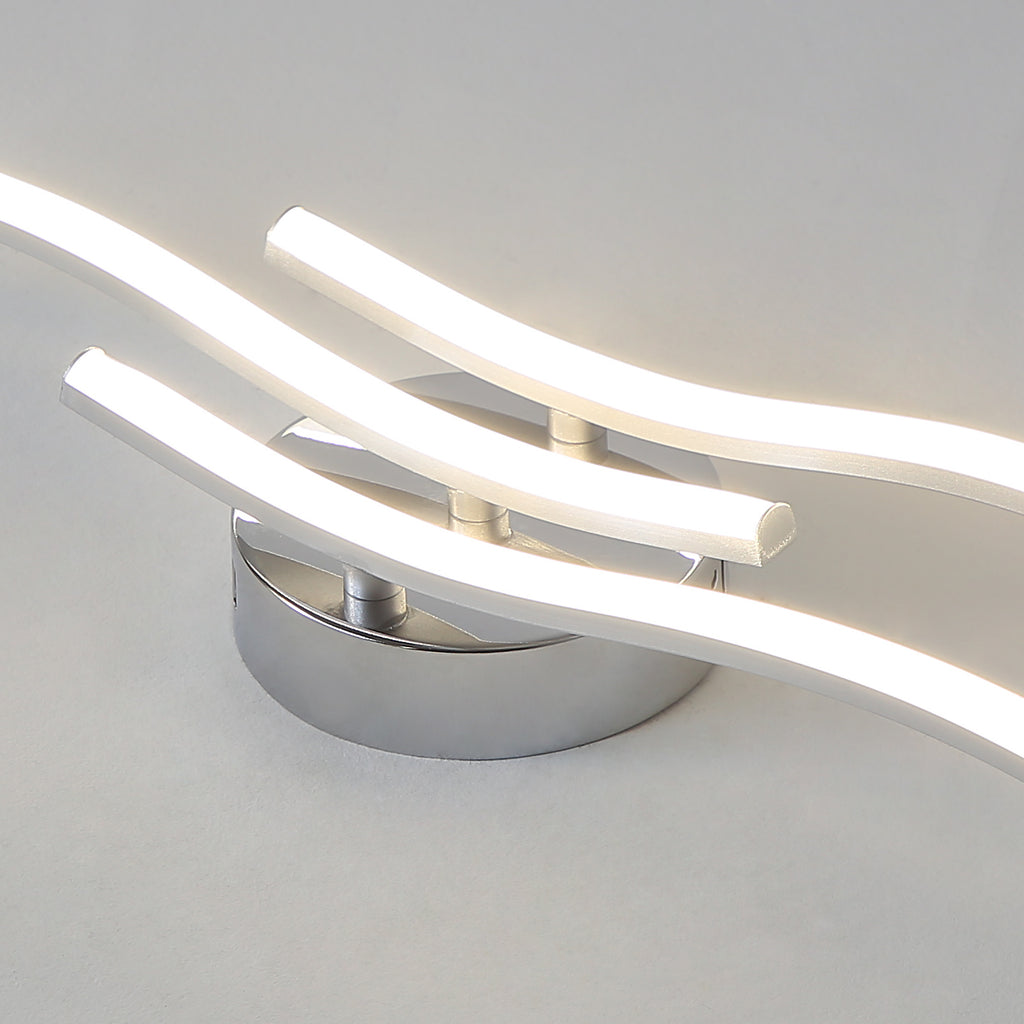 Ceiling Light - Silver Aluminium Frame, Natural Light