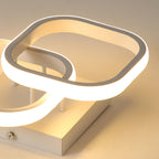 Ceiling Light - White Aluminium Frame, Warm Light