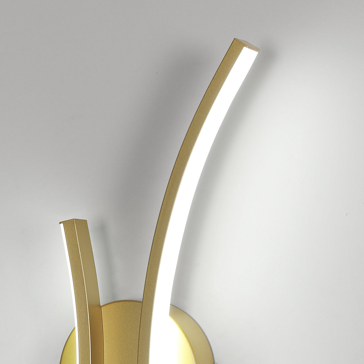Wall Light - Gold Aluminium Frame, White Light