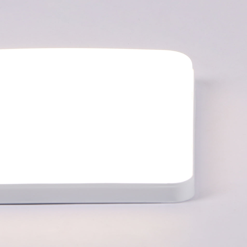 Ceiling Light - White Plastic Frame, Natural Light