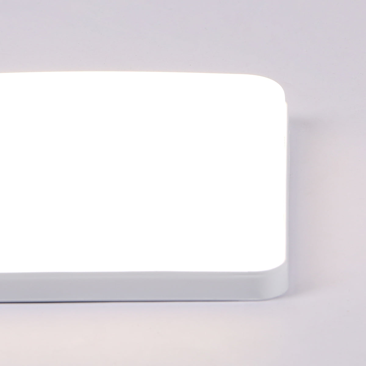Ceiling Light - White Plastic Frame, Natural Light