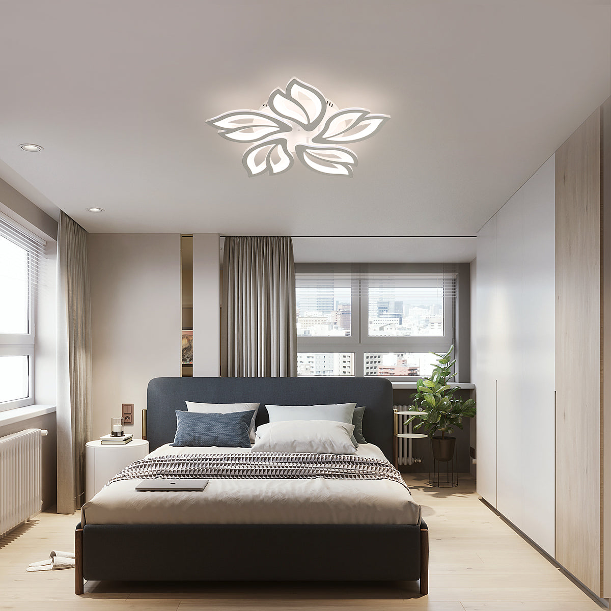Ceiling Light - White Acrylic Frame, Tunable and Dimmable