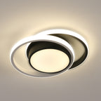 Ceiling Light - Black & White Aluminium Frame, Natural Light