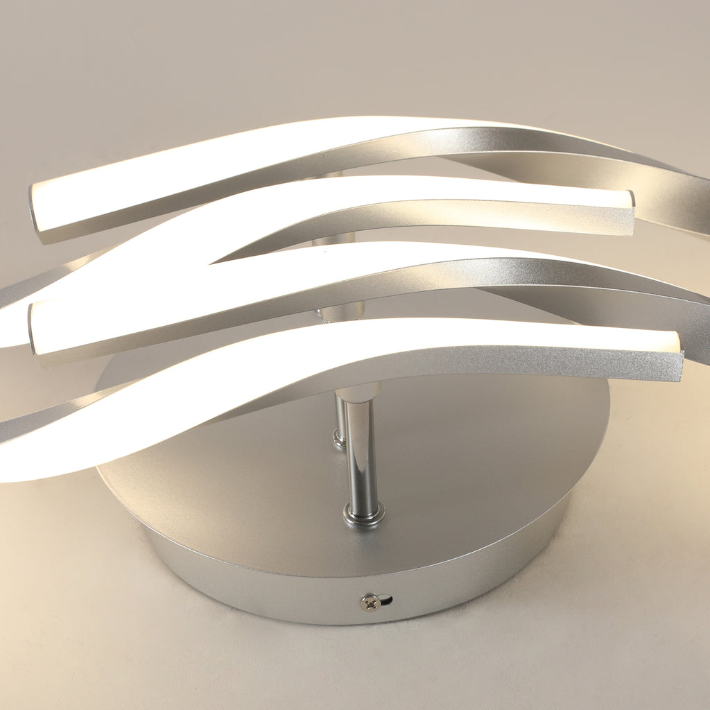 Ceiling Light - Silver Aluminium Frame, Natural Light