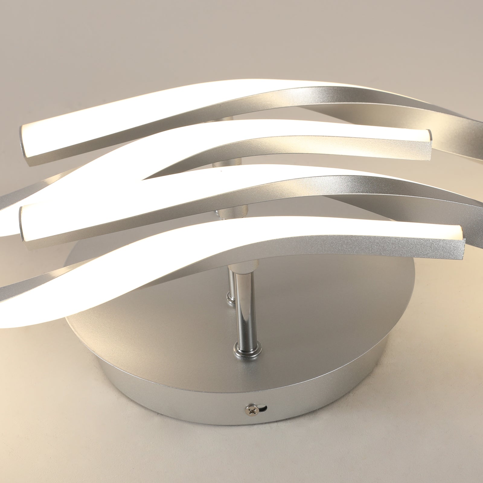 Ceiling Light - Silver Aluminium Frame, Natural Light