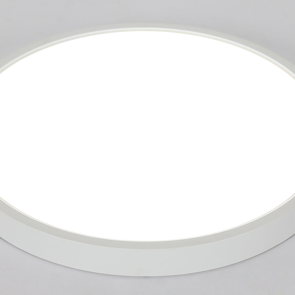 Ceiling Light - White Plastic Frame, White Light