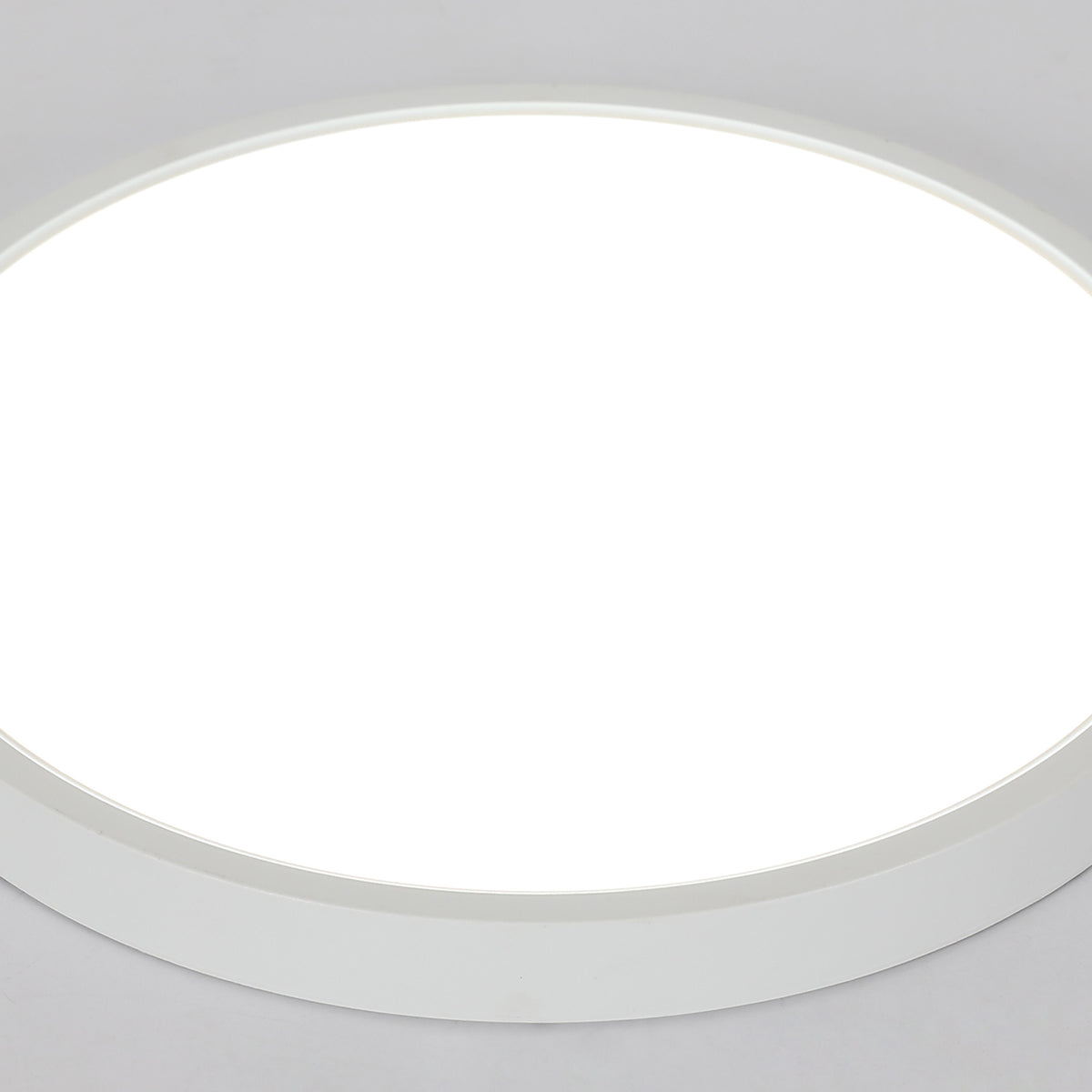 Ceiling Light - White Plastic Frame, White Light