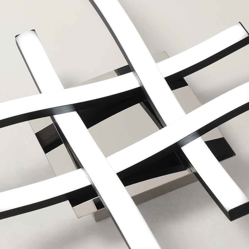 Ceiling Light - Black Aluminium Frame, White Light