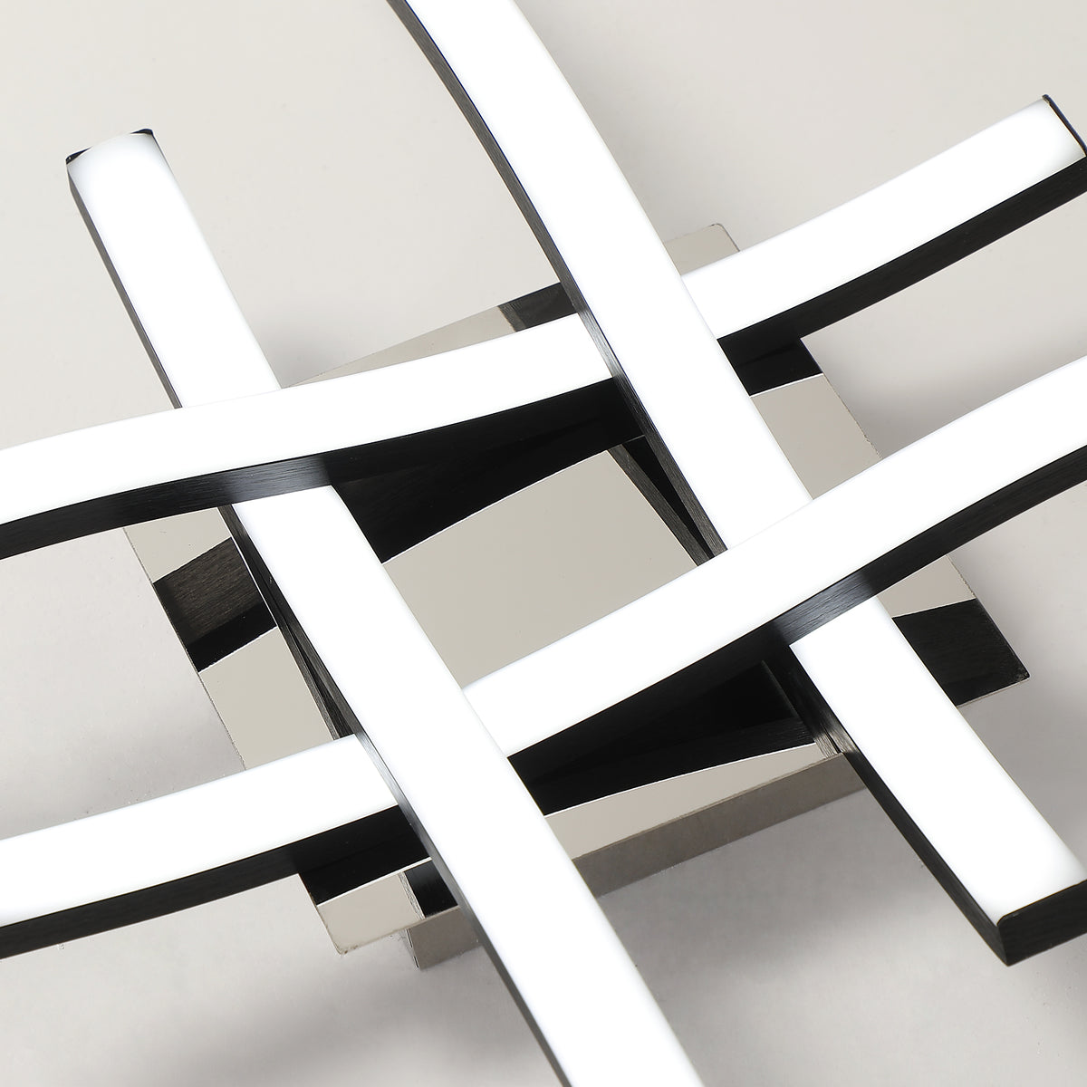Ceiling Light - Black Aluminium Frame, White Light