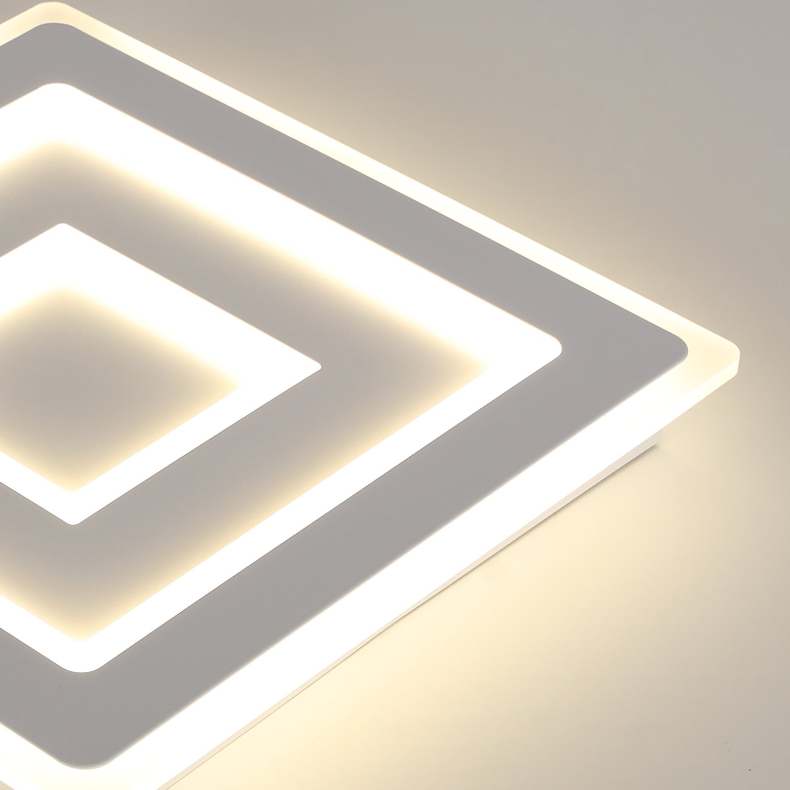 Deckenleuchte – weißer Acrylrahmen, neutralweißes Licht
