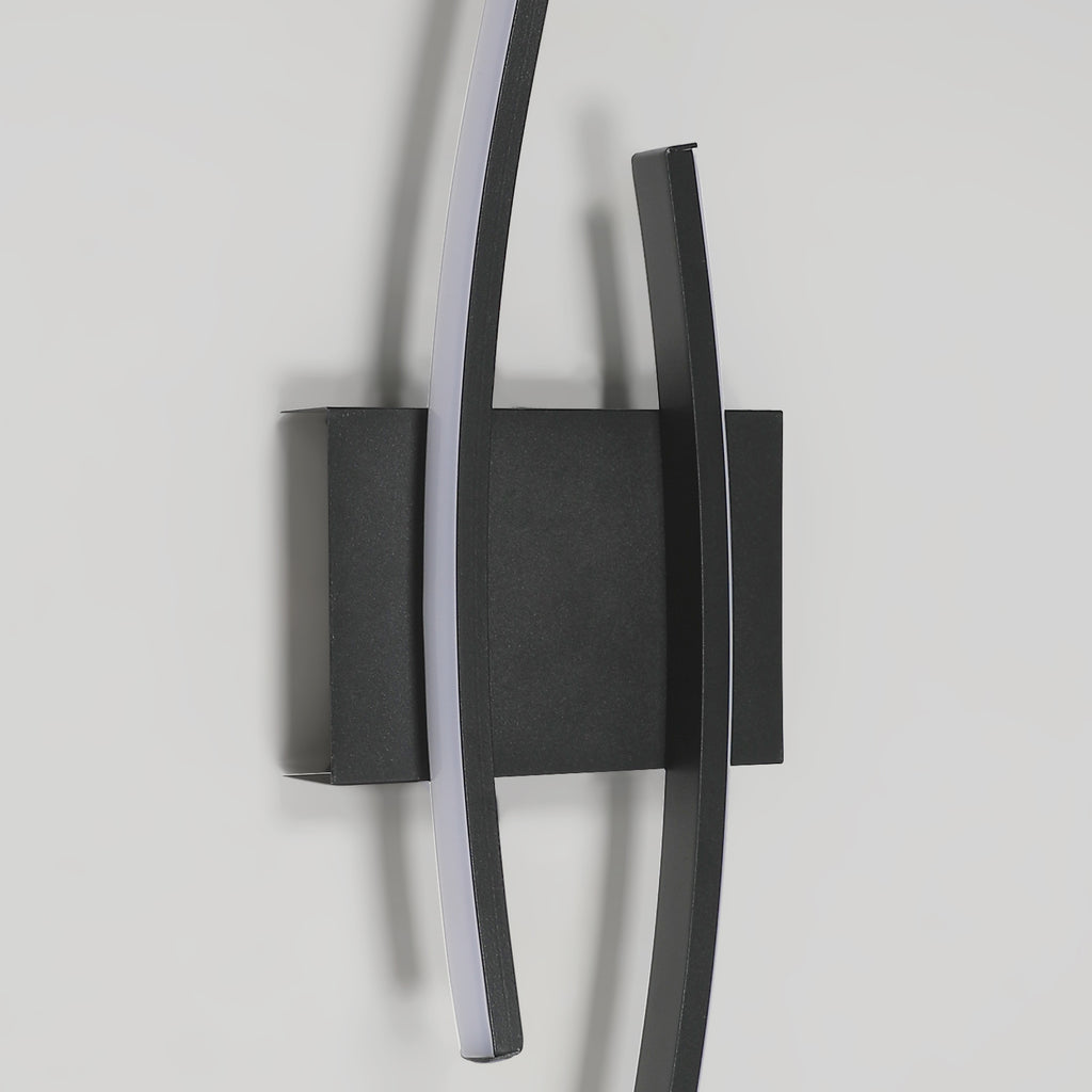 Wall Light - Black Aluminium Frame, Warm Light