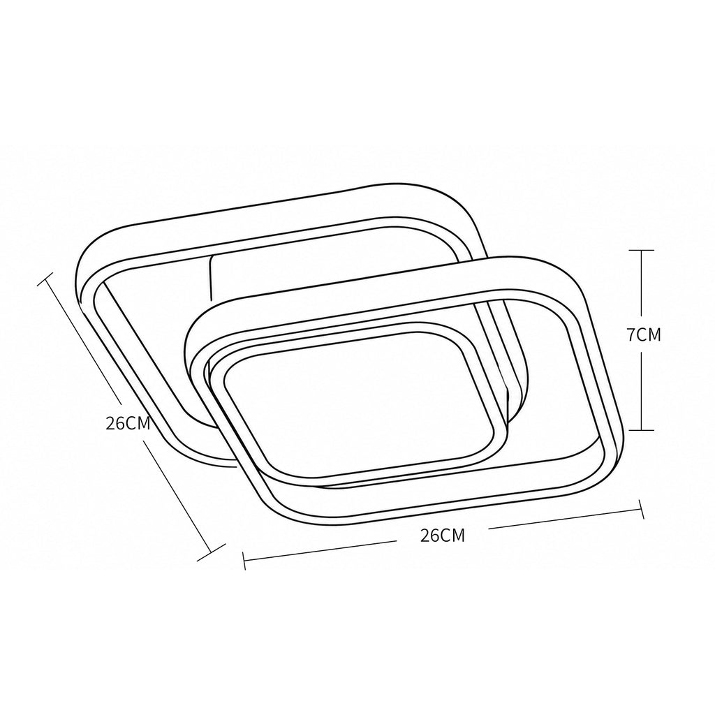 Ceiling Light - White Aluminium Frame, Tunable and Dimmable