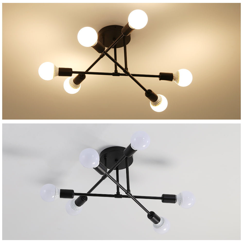 Ceiling Light - Black Metal Frame