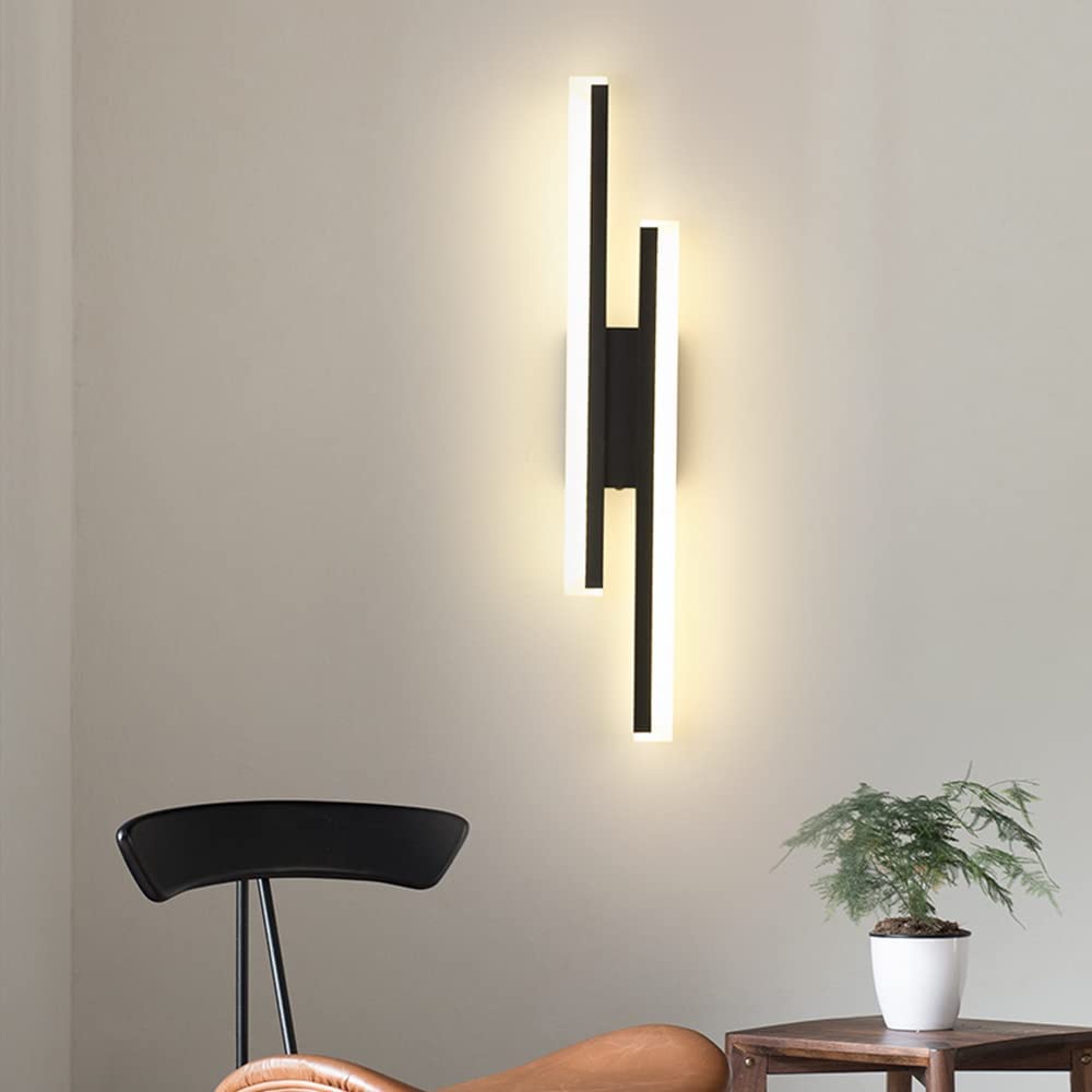 Wall Light - Black Acrylic Frame, Warm Light