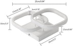 Ceiling Light - White Aluminium Frame, Warm Light