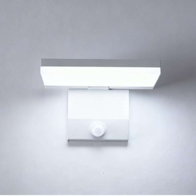Wall Light - White Aluminium Frame, White Light