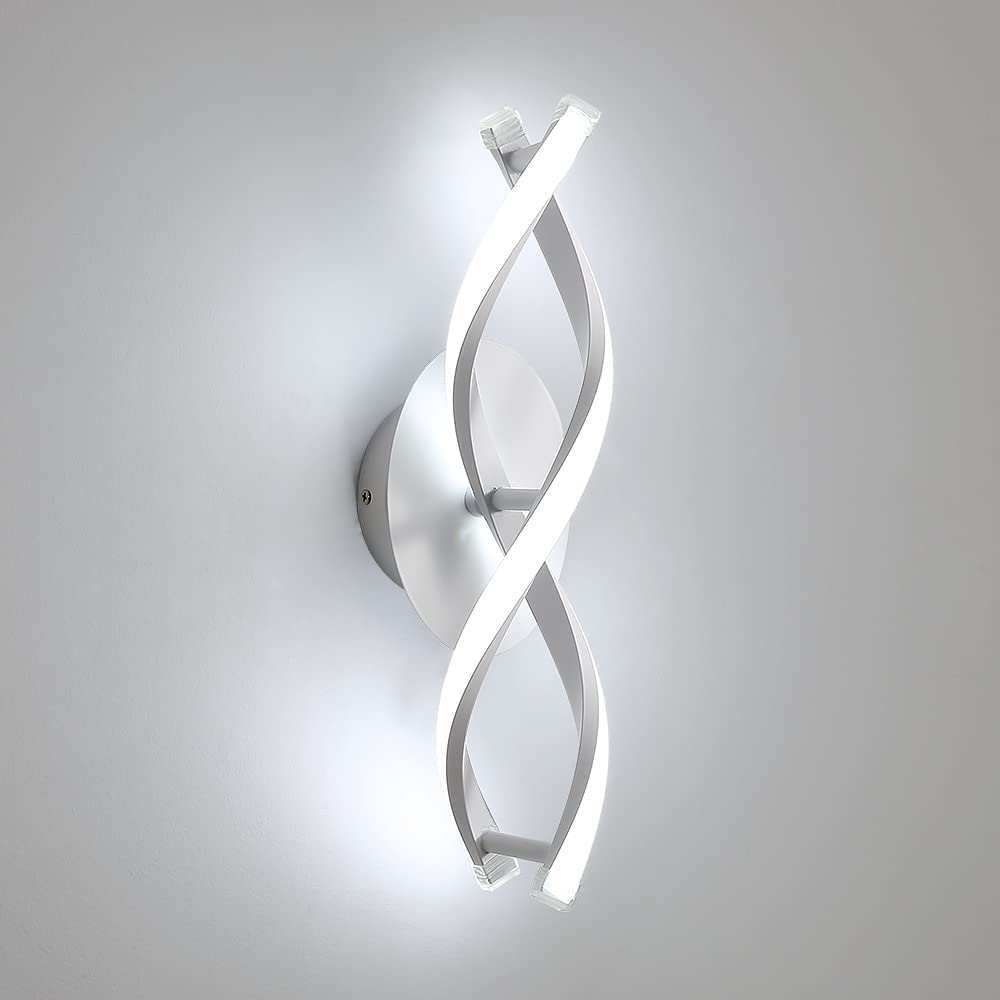 Wandleuchte – weißer Aluminiumrahmen, weißes Licht