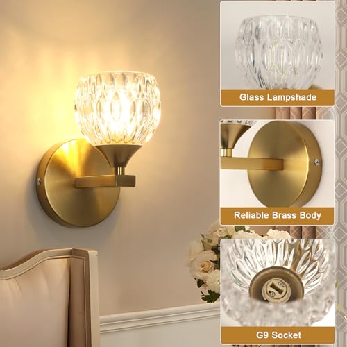 Wall Light - Gold Glass Frame, Tunable